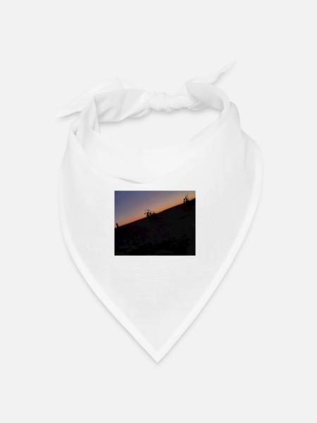 Die Nacht - Bandana Dreieckstuch - Weiß