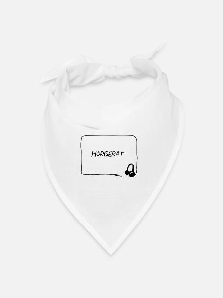 HÖRGERÄT Headphones Auriculares Headset!! - Bandana Dreieckstuch - Weiß