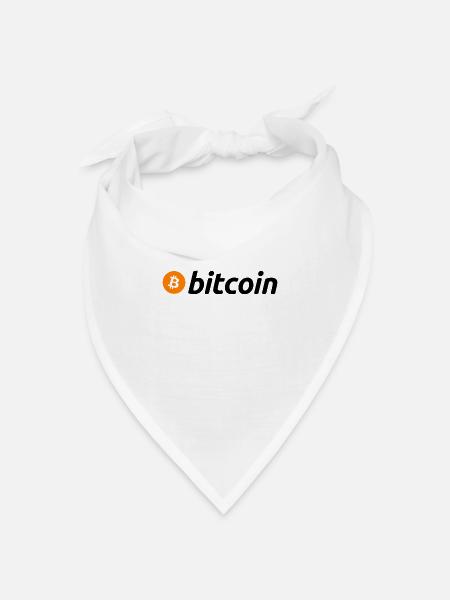 Bitcoin Trading Crypto Aktien - Bandana Dreieckstuch - Weiß