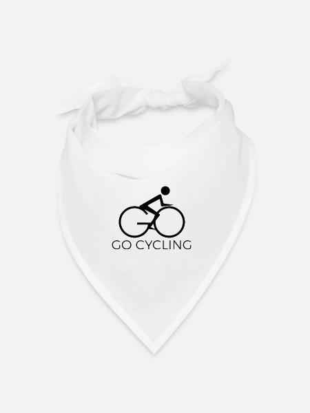 Marathon Triathlon Running joggen Biking Radfahren - Bandana Dreieckstuch - Weiß
