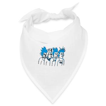 Punk Team - Bandana Dreieckstuch - Weiß - Vorne