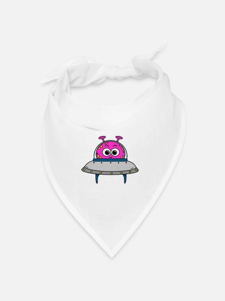 Alien - Bandana Dreieckstuch - Weiß