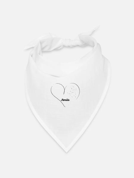 Familie - Bandana Dreieckstuch - Weiß