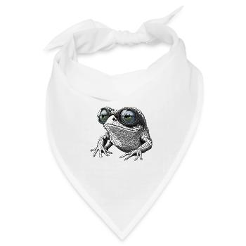 Cooler Frosch mit Sonnenbrille - Bandana Dreieckstuch - Weiß - Vorne