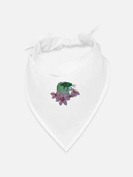 Juwelenkäfer - Bandana Dreieckstuch - Weiß