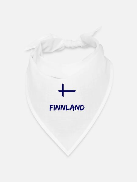 finnland herz - Bandana Dreieckstuch - Weiß