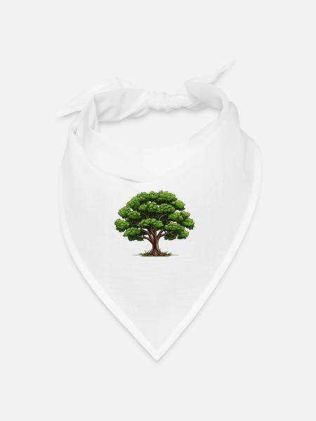 Laubbaum - Naturschutz - Bandana Dreieckstuch - Weiß