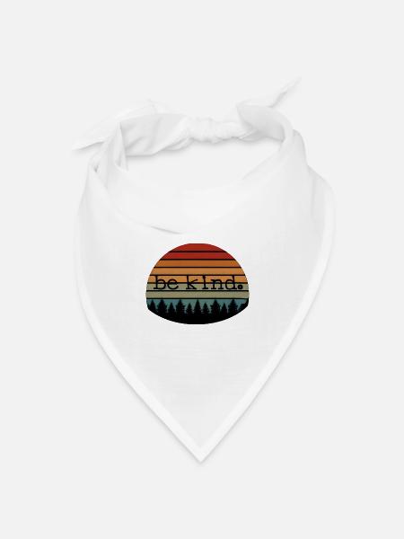 freundlich sein - Bandana Dreieckstuch - Weiß