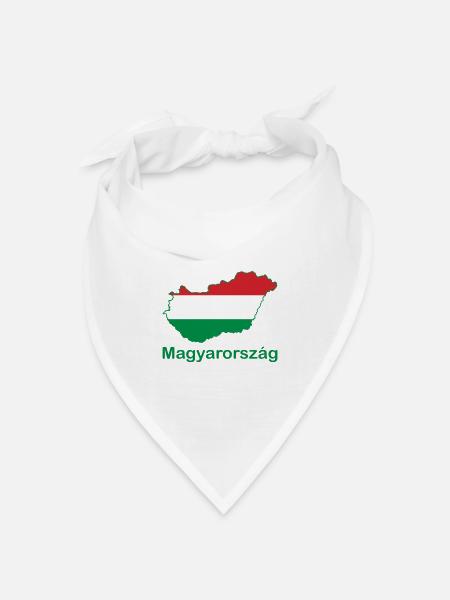 Ungarn - Bandana Dreieckstuch - Weiß