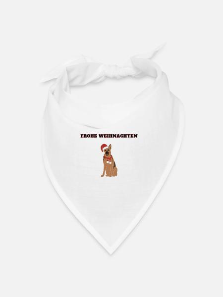 Frohe Weihnachten GSD - Bandana Dreieckstuch - Weiß