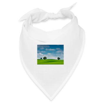 Beruhigende Landschaft - Bandana Dreieckstuch - Weiß - Vorne