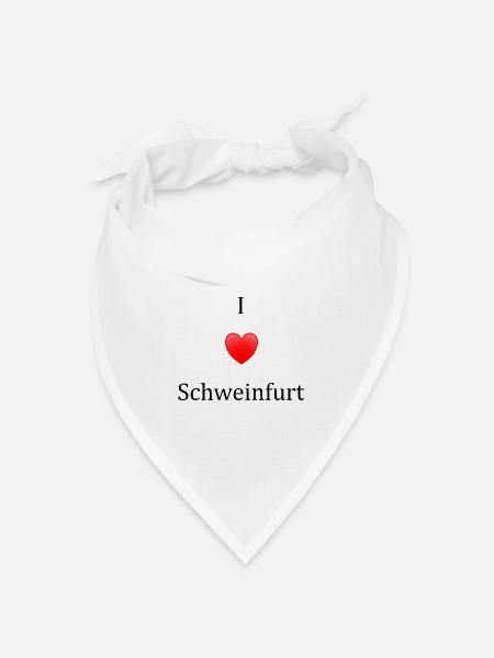 Ich liebe Schweinfurt - Bandana Dreieckstuch - Weiß