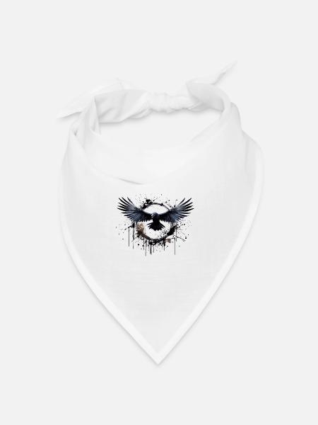 Rabe - Bandana Dreieckstuch - Weiß