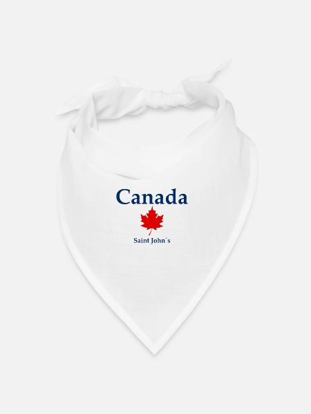 Saint John´s - Canada - Kanada - Bandana Dreieckstuch - Weiß