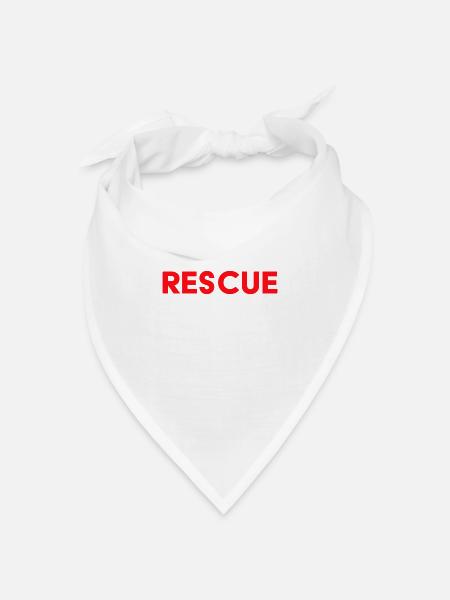 Rescue Retter in der Not - Bandana Dreieckstuch - Weiß