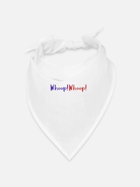Whoop!Whoop! Blau rot - Bandana Dreieckstuch - Weiß