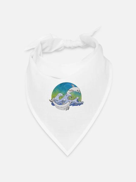 Delphine - Bandana Dreieckstuch - Weiß