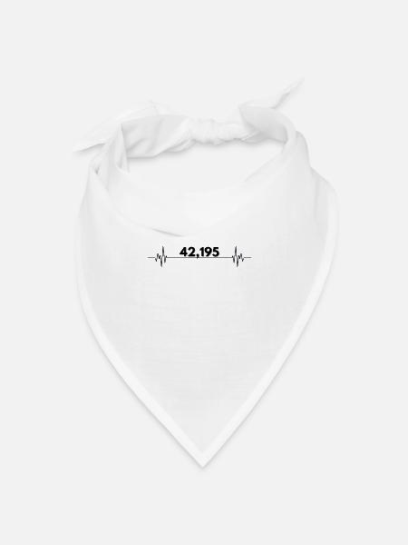 Marathon Marathonlauf Lauf Läufer Laufen Joggen - Bandana Dreieckstuch - Weiß