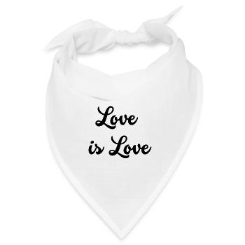 Liebe ist Liebe - Bandana Dreieckstuch - Weiß - Vorne