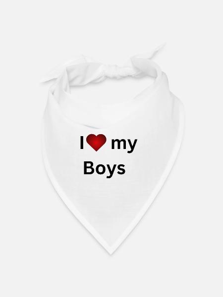 I my Boys - Bandana Dreieckstuch - Weiß