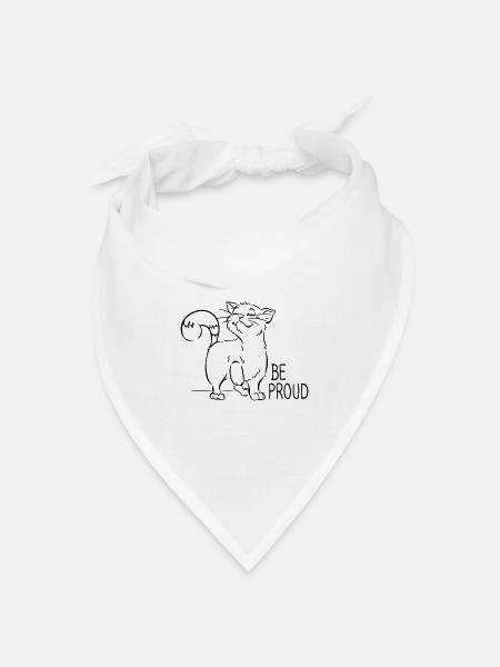 Katze NÖ Stolz BE PROUD - Bandana Dreieckstuch - Weiß