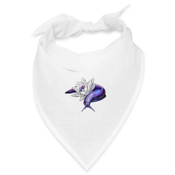Lotus Schnecke - Bandana Dreieckstuch - Weiß - Vorne