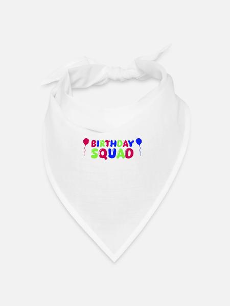 birthday squad - Bandana Dreieckstuch - Weiß