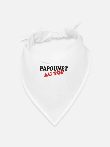 PAPUUNET AN DER SPITZE - Bandana Dreieckstuch - Weiß