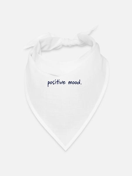 positive mood - Bandana Dreieckstuch - Weiß