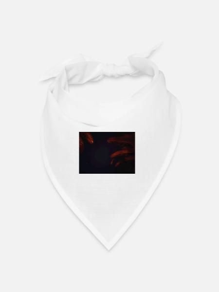 Palmblätter - Bandana Dreieckstuch - Weiß