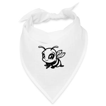 biene hummel comic - Bandana Dreieckstuch - Weiß - Vorne