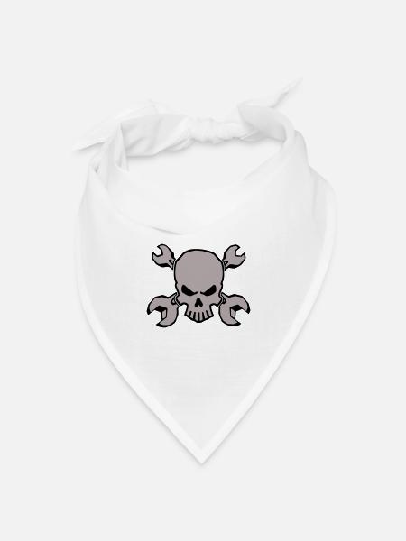 TOOLSKULL - 2C - Bandana Dreieckstuch - Weiß