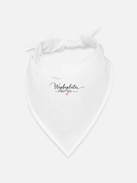 Wegbegleiter mit Herz - Bandana Dreieckstuch - Weiß