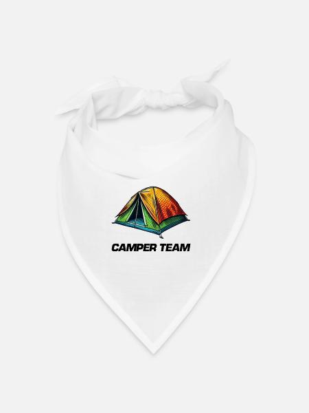 zelt camper - Bandana Dreieckstuch - Weiß
