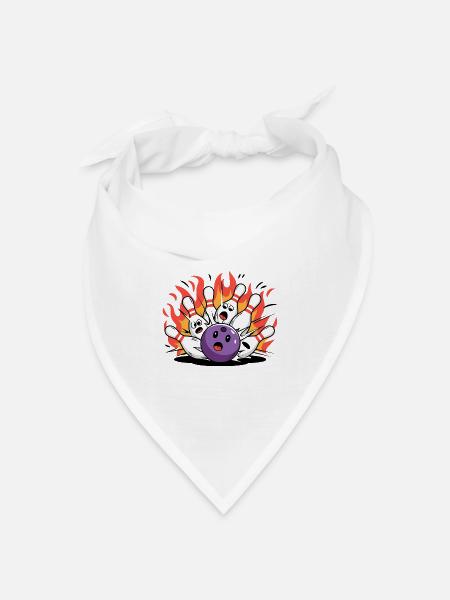 Bowling zerstört Bowling Bowling - Bandana Dreieckstuch - Weiß