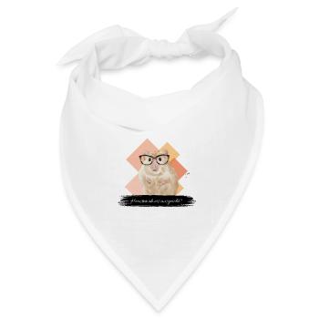 JvG Hamster "Homster eh ois ausgricht" - Bandana Dreieckstuch - Weiß - Vorne