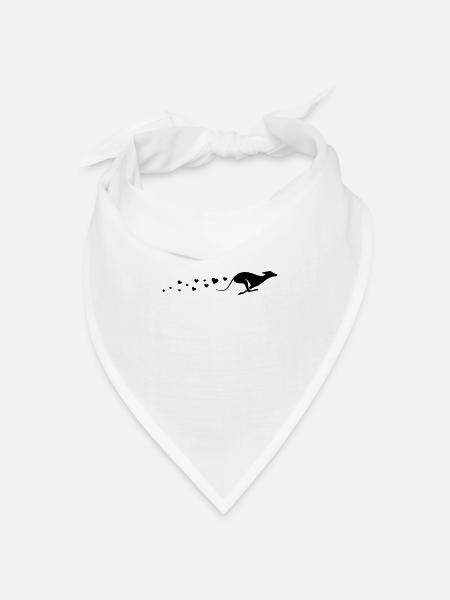 Windhund Liebe – Sighthound Love - Bandana Dreieckstuch - Weiß
