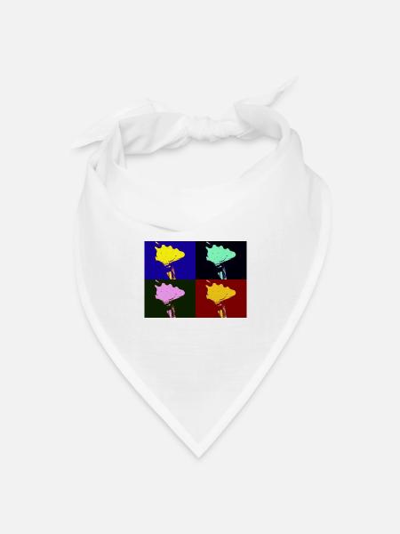 Shell Imagination - Bandana Dreieckstuch - Weiß