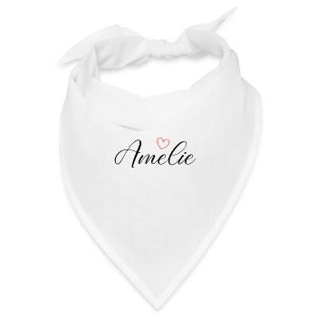 Amelie Name - Bandana Dreieckstuch - Weiß - Vorne