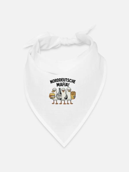 Norddeutsche Mafia - Bandana Dreieckstuch - Weiß
