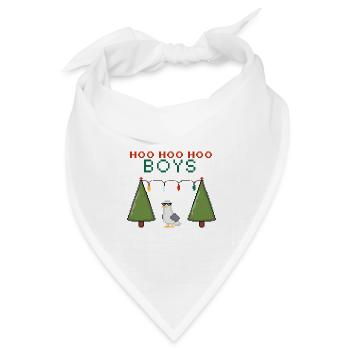 Pixel Seemöwe Weihnachts Boys - Bandana Dreieckstuch - Weiß - Vorne