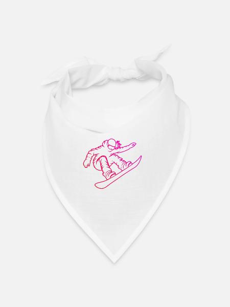 Ein Motiv nur für Snowboard für Frauen - Bandana Dreieckstuch - Weiß