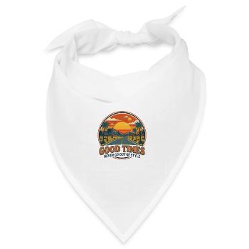 Gute Zeiten - Bandana Dreieckstuch - Weiß - Vorne