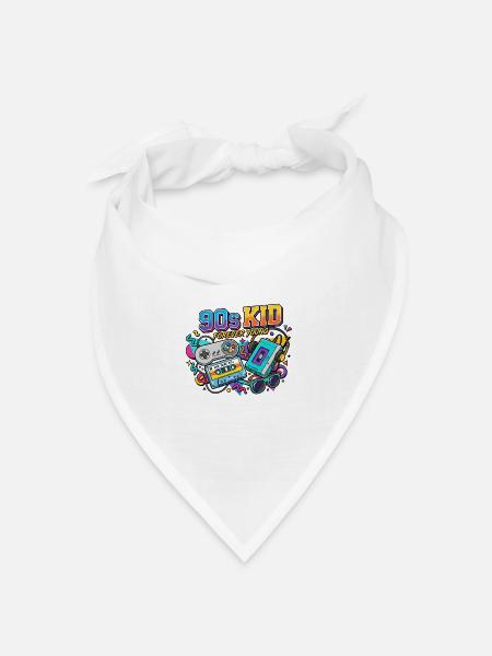 90er-Kind - Bandana Dreieckstuch - Weiß
