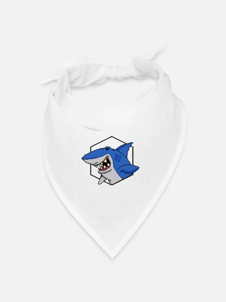 Hai-Logo - Bandana Dreieckstuch - Weiß