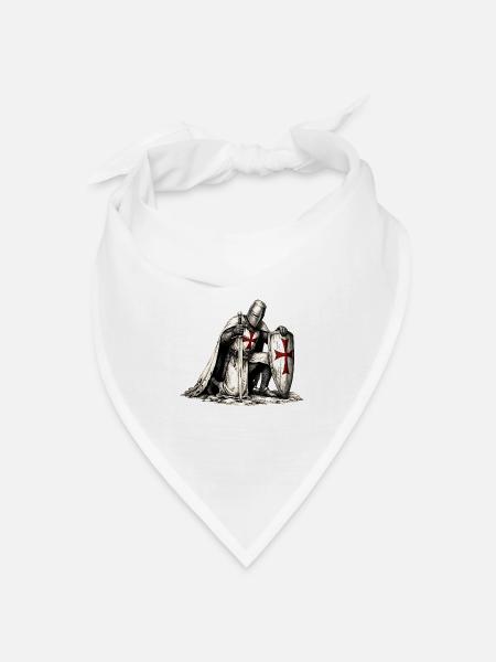 Kreuzritter Rüstung - Bandana Dreieckstuch - Weiß