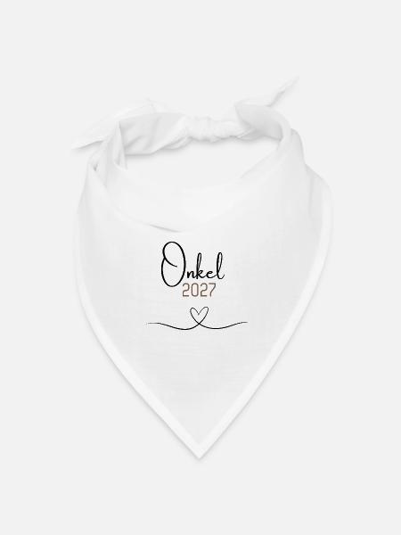 Onkel 2027 – Babyankündigung für den Onkel to be - Bandana Dreieckstuch - Weiß
