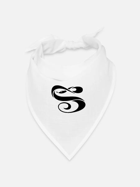 Tribal snake - Bandana Dreieckstuch - Weiß