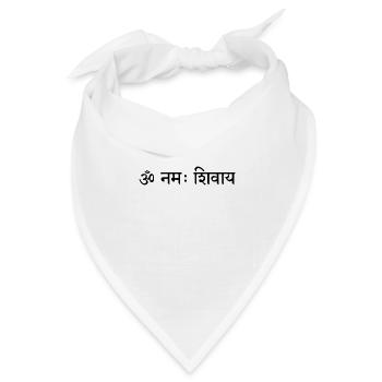 om_namah_shivaya - Bandana Dreieckstuch - Weiß - Vorne