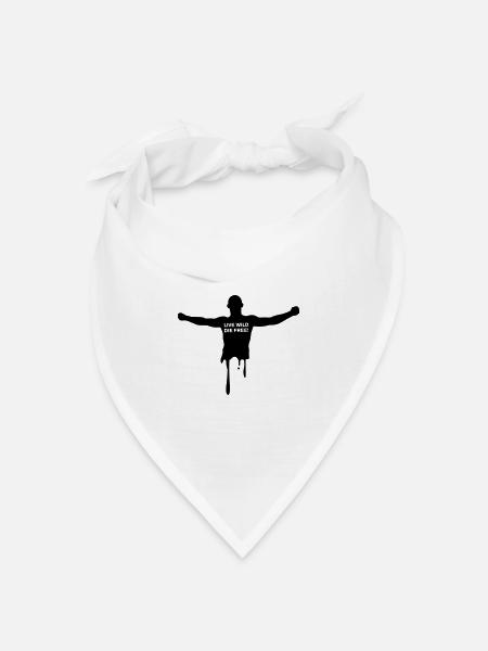 livewilddiefree - Bandana Dreieckstuch - Weiß